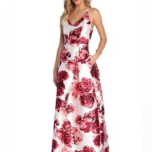 Windsor Floral Satin Maxi Dress